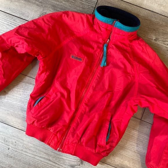 Columbia Other - Vintage Youth Columbia Fleece Lined Winter Jacket Radial Sleeve Size 10-12 MED